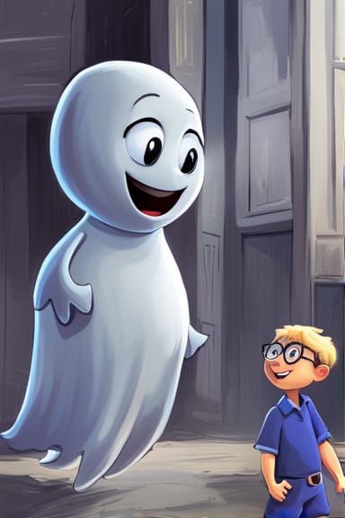 Friendly Casper Smiling at a Young Person