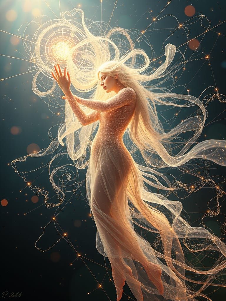 Ethereal Quantum Weaver Conducts Cosmic Symphony