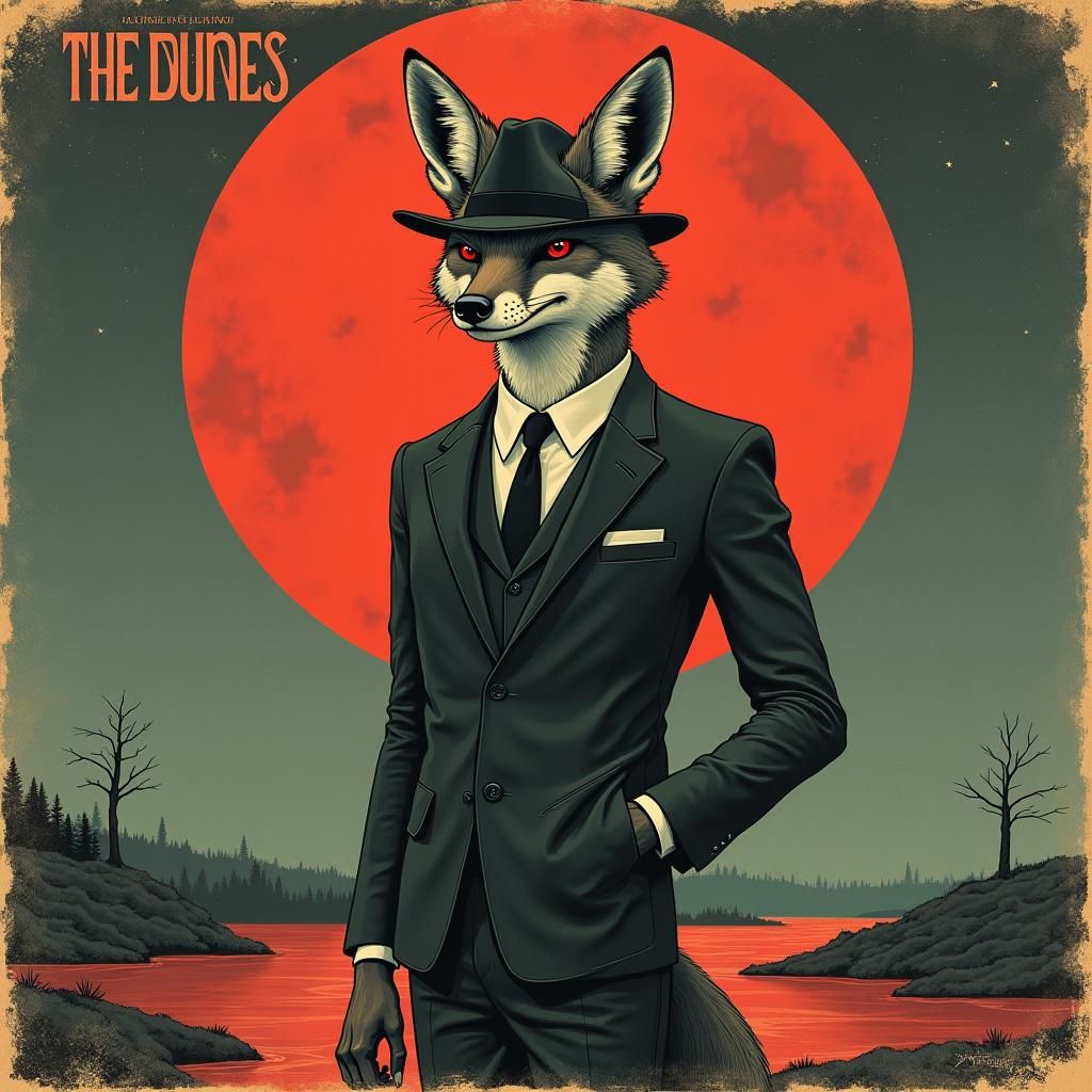 Fox in Suit: Vintage Album Cover Art