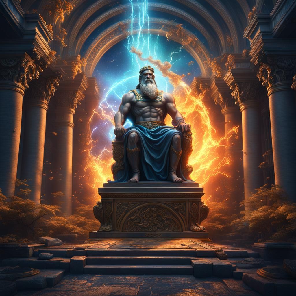 Zeus Stops the Big Bang in Wallace Wood Style