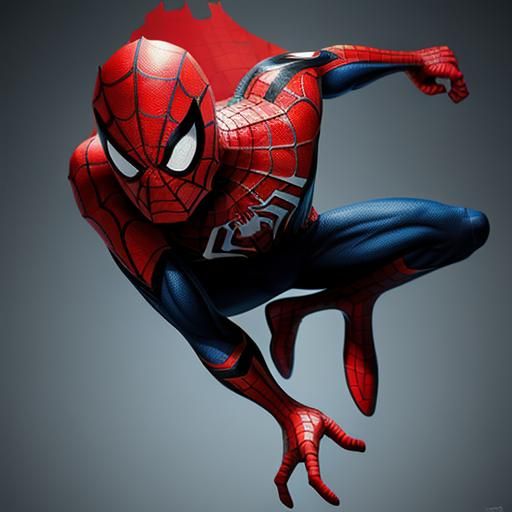 Distorted Spider-Man with Exaggerated Neck