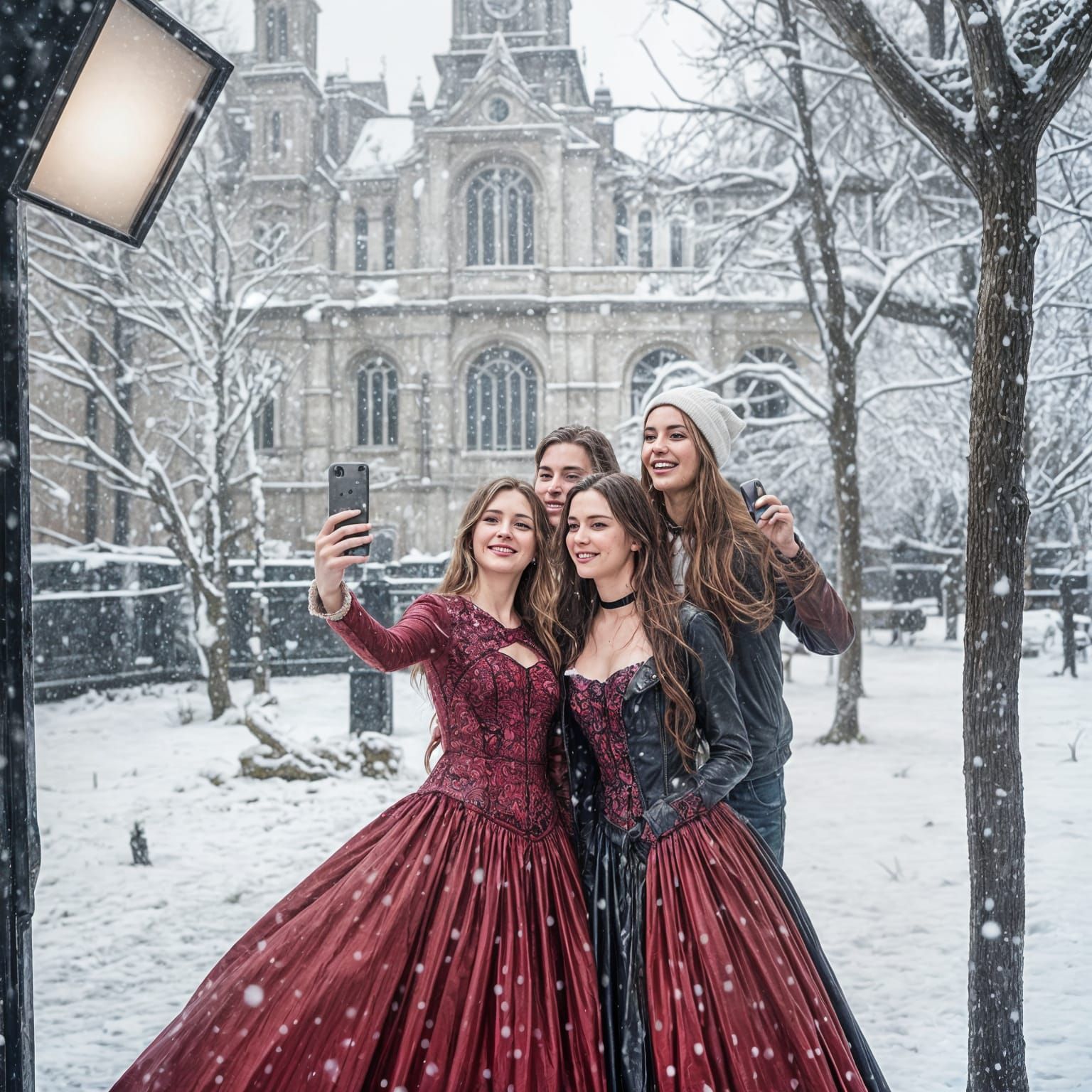 AI Generates a Selfie Outdoors