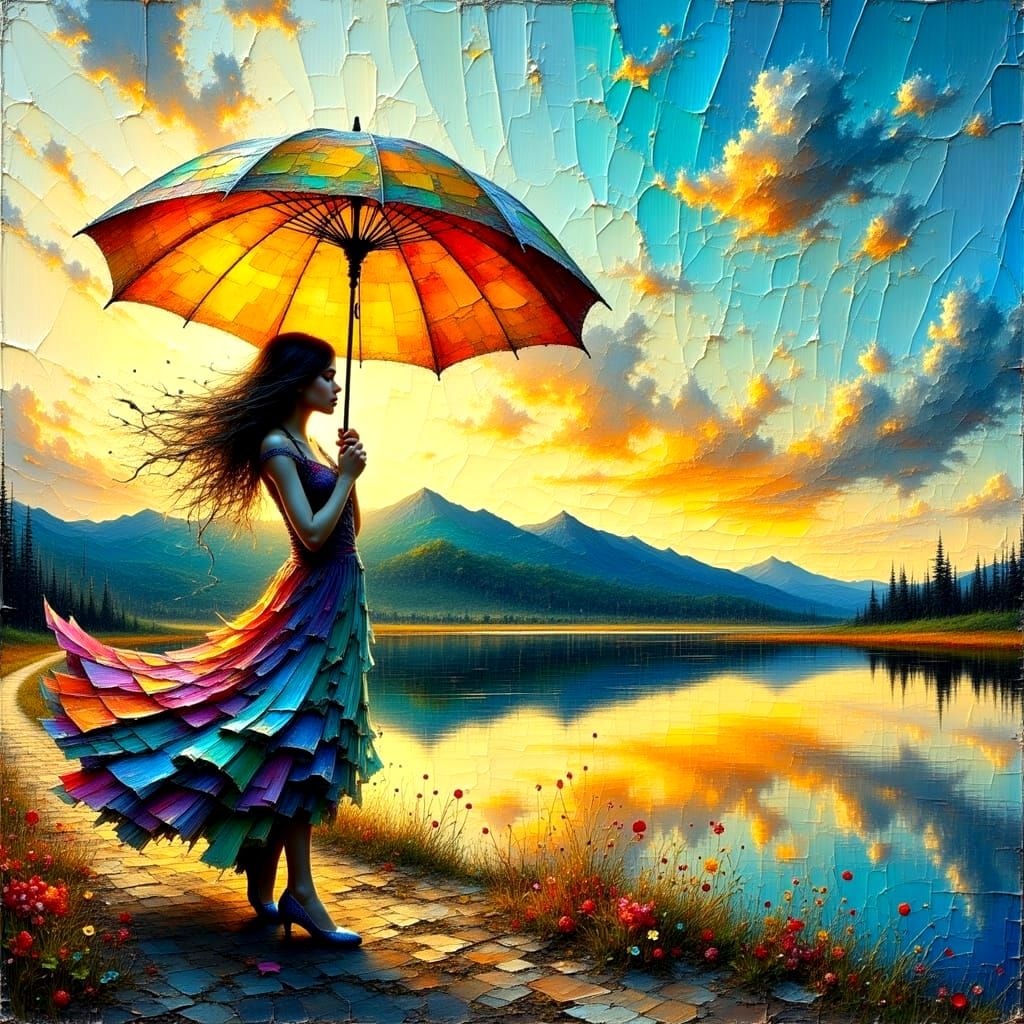 Tiny Dancer in Dreamy Landscape