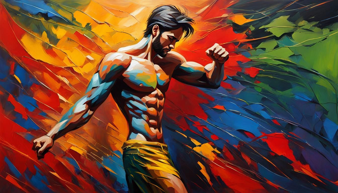 Slender Man: Energetic Impasto Oil Painting