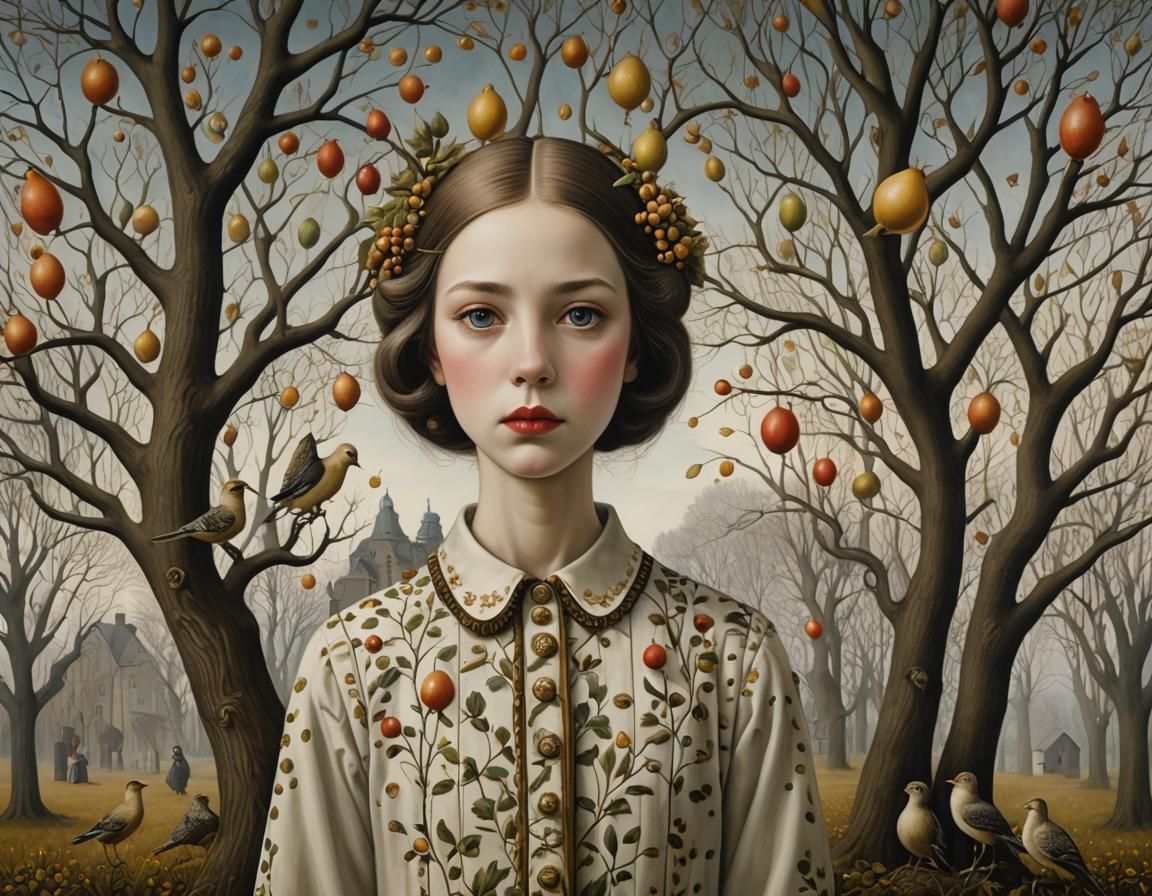 Utopian World in Pop Surrealism Style