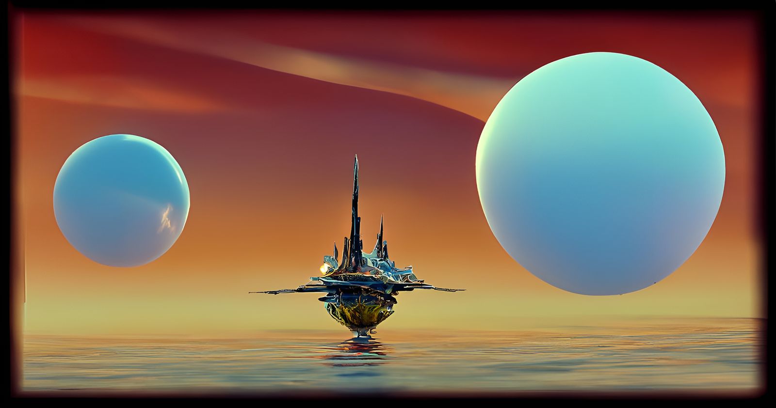 Shimmering Galaxies and Alien Spaceships in Space