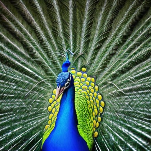 Hyperrealistic Peacock Portrait in 8K Resolution