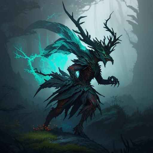 Thorny Plant Creature Ready to Sprint