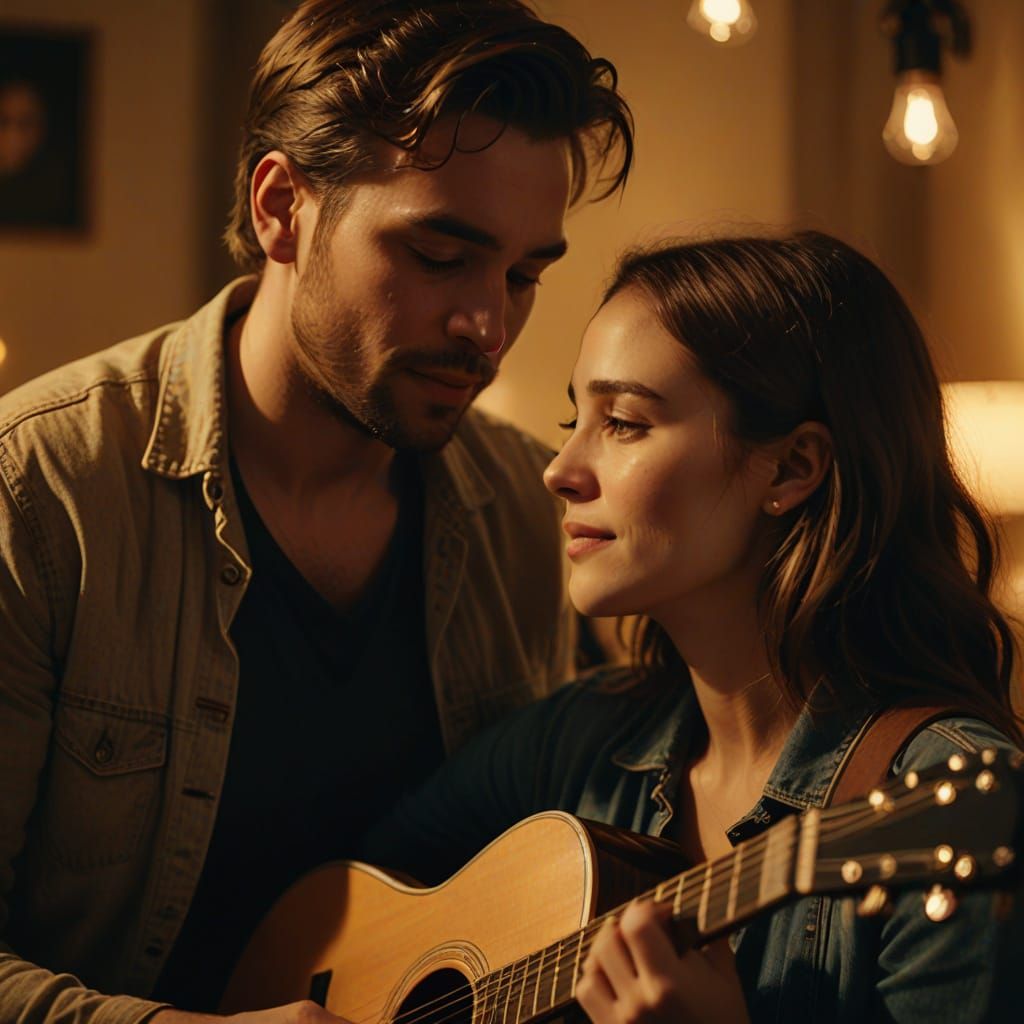 Romantic Portrait of a Singer and His Muse