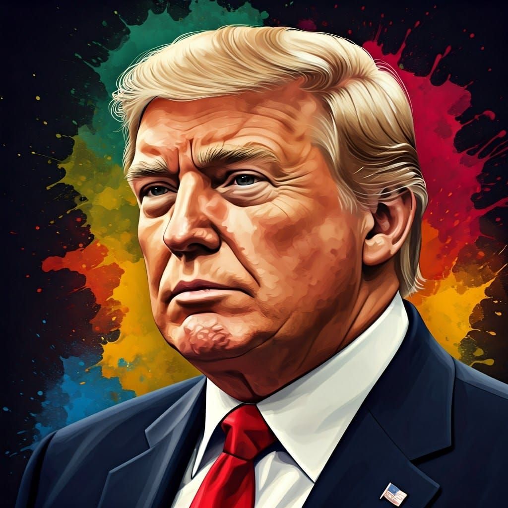 Hyperrealistic Portrait of Donald Trump in Studio Lighting