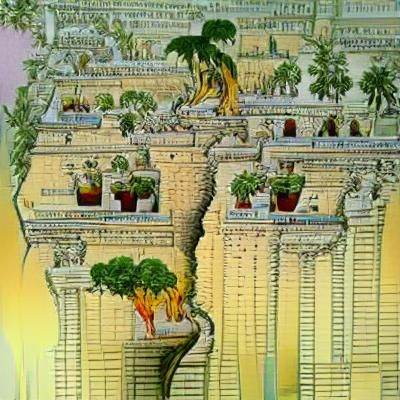 Hanging Gardens of Babylon Illustration