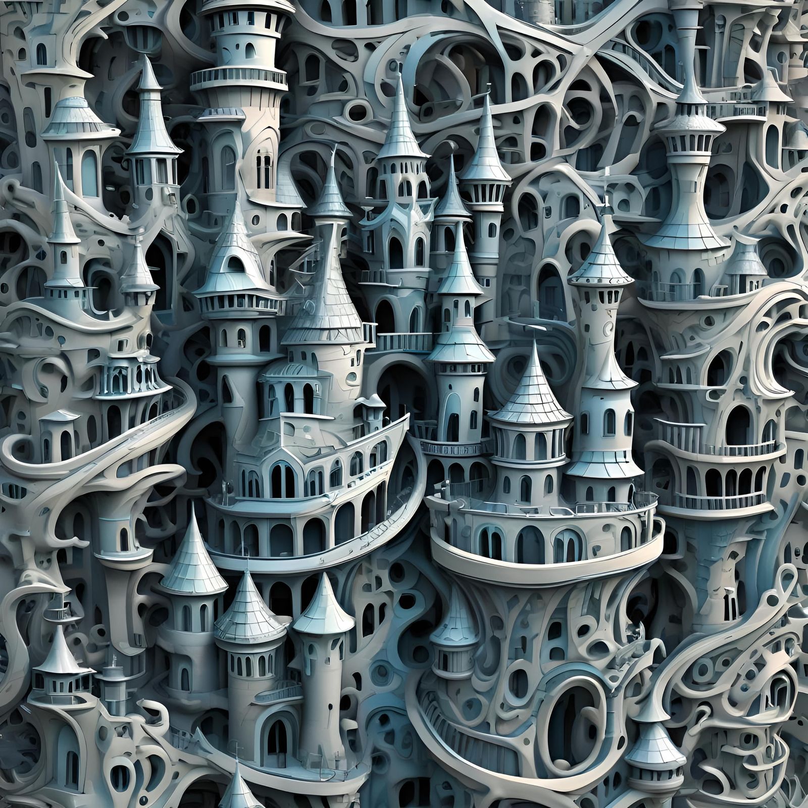 Wonky Gothic Castle in Dr. Seuss Style