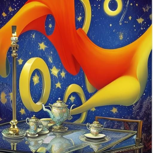 Elegant Tea Set Still Life