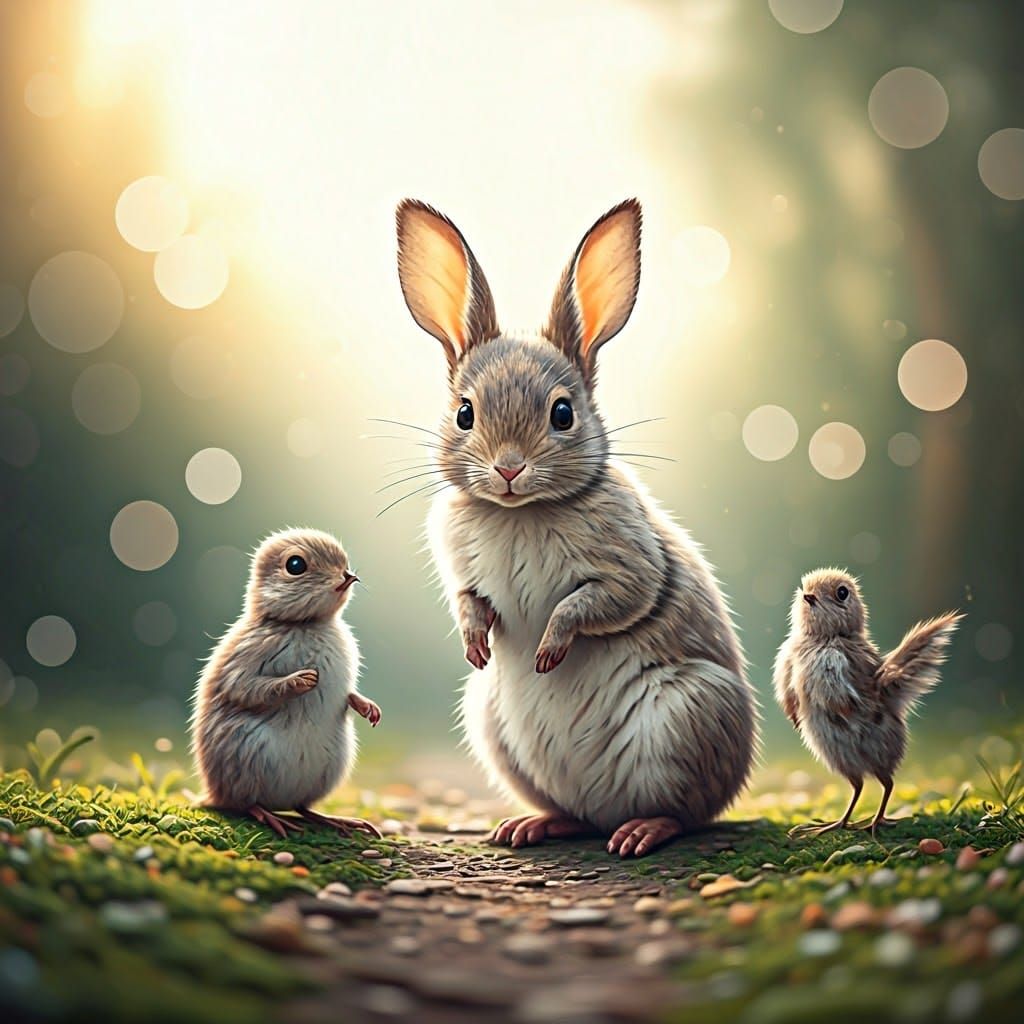 Dreamy Whimsical World in Watercolor Style