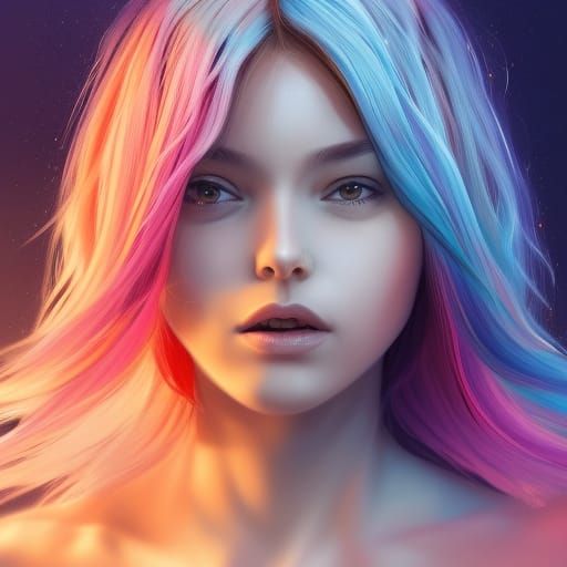 Futuristic E-Girl Portrait in 8K Resolution