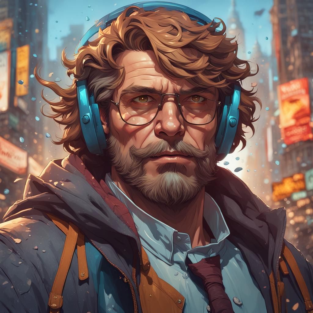 Hyperdetailed Portrait of a Stand-Up Comic