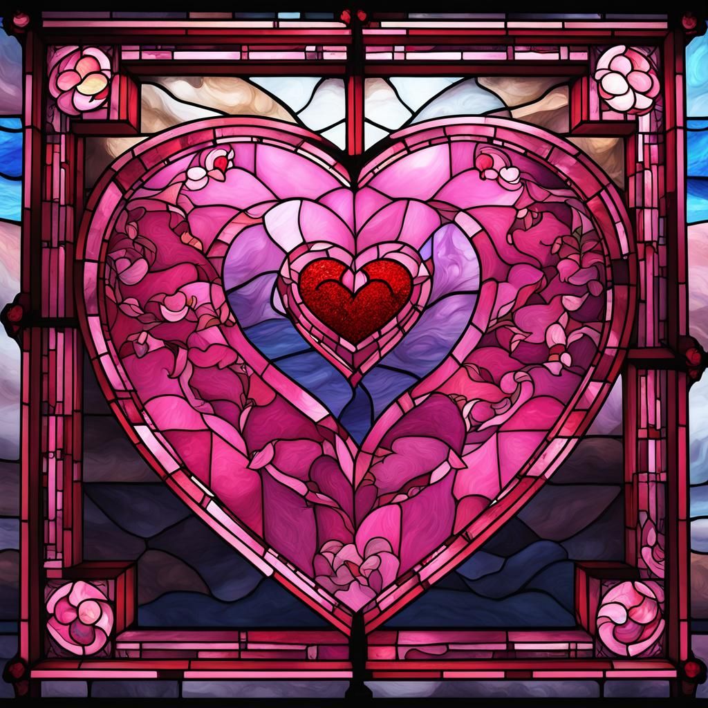 Stained Glass: Asian Men with Fox Ears