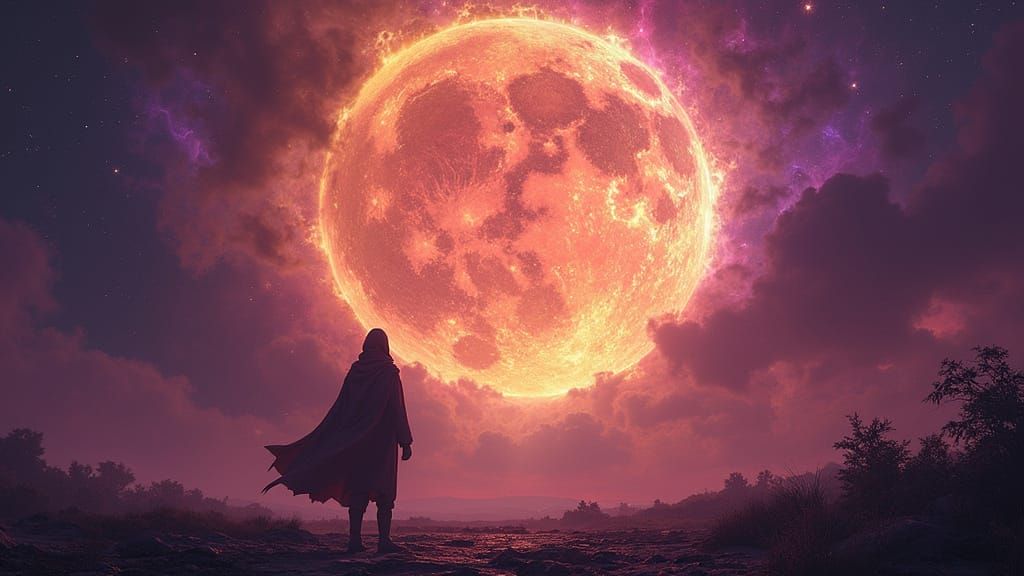 Cosmic Masterpiece in Dark Fantasy Style