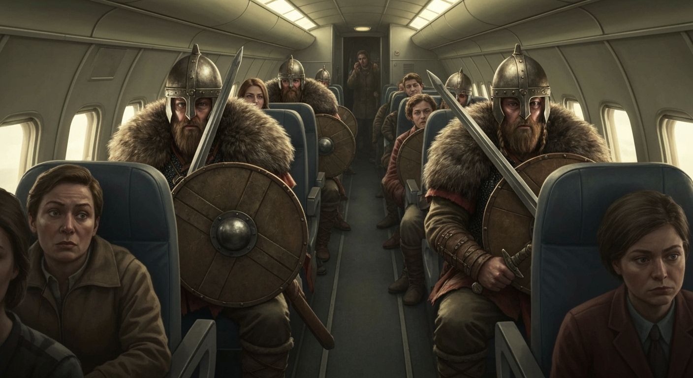 Vikings on a Plane: Realistic Warriors in Flight