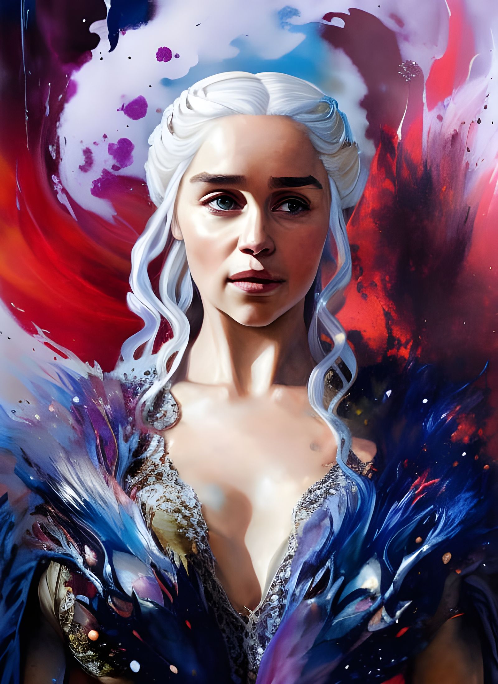 Daenerys Targaryen Portrait in Speedpaint Style