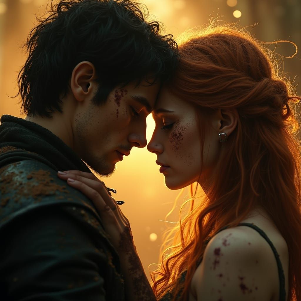 Vulnerable Vampires in Intimate, Emotional Moment