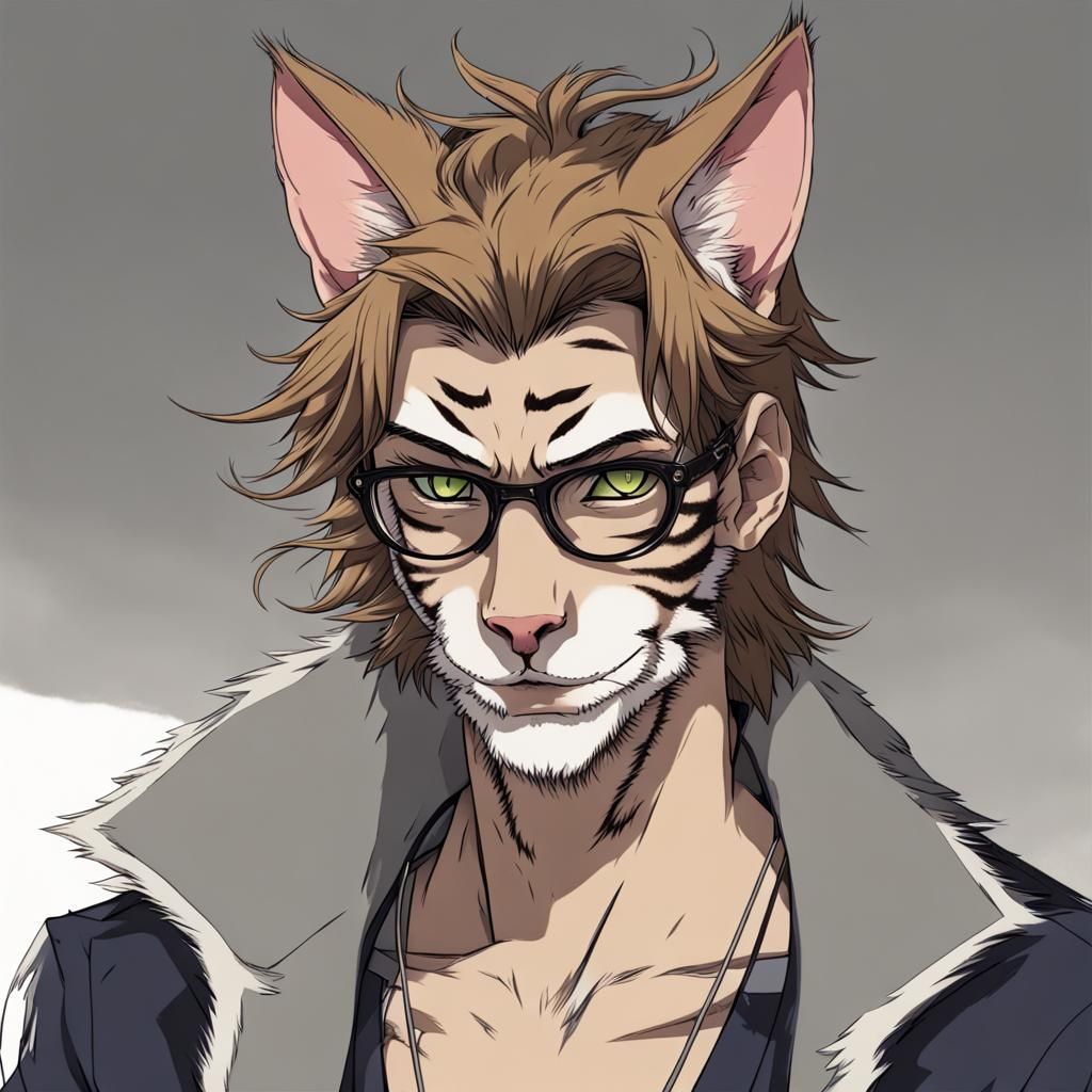 Anime Style Male Werecat, Early 20s
