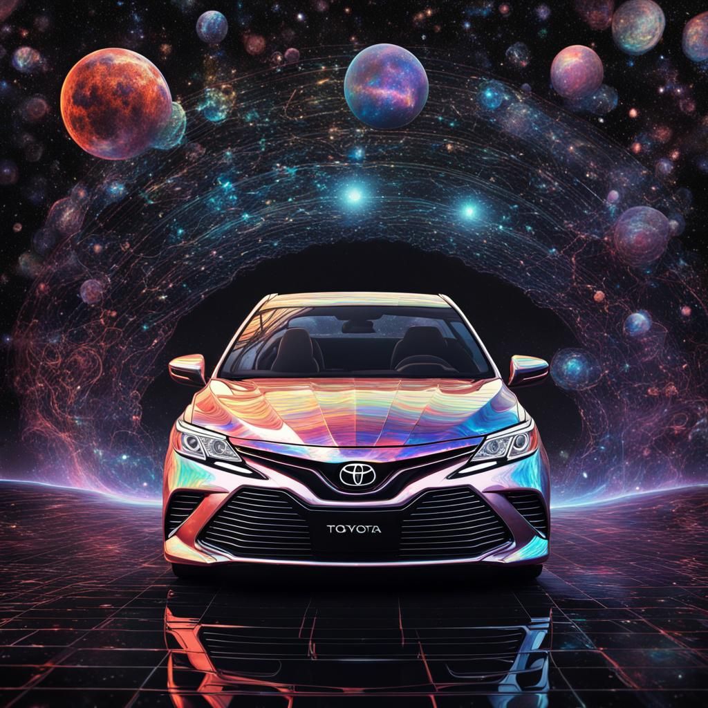 Toyota Camry in Holographic Astral Illustration