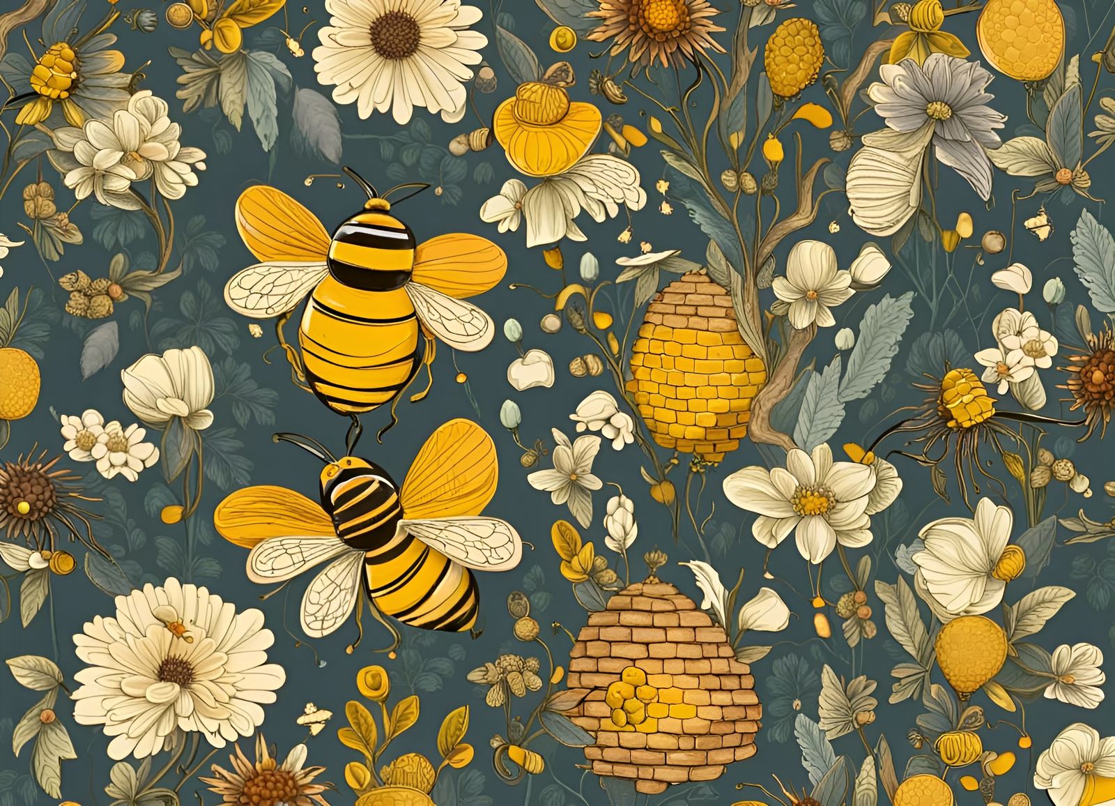 honey, bees, flowers 04