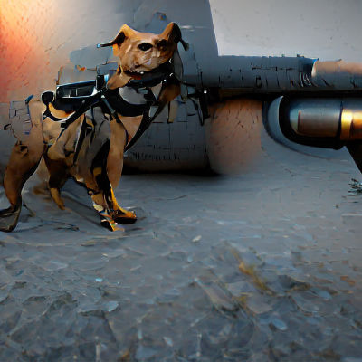 Fierce Soldier Dog Portrait in 8k Resolution