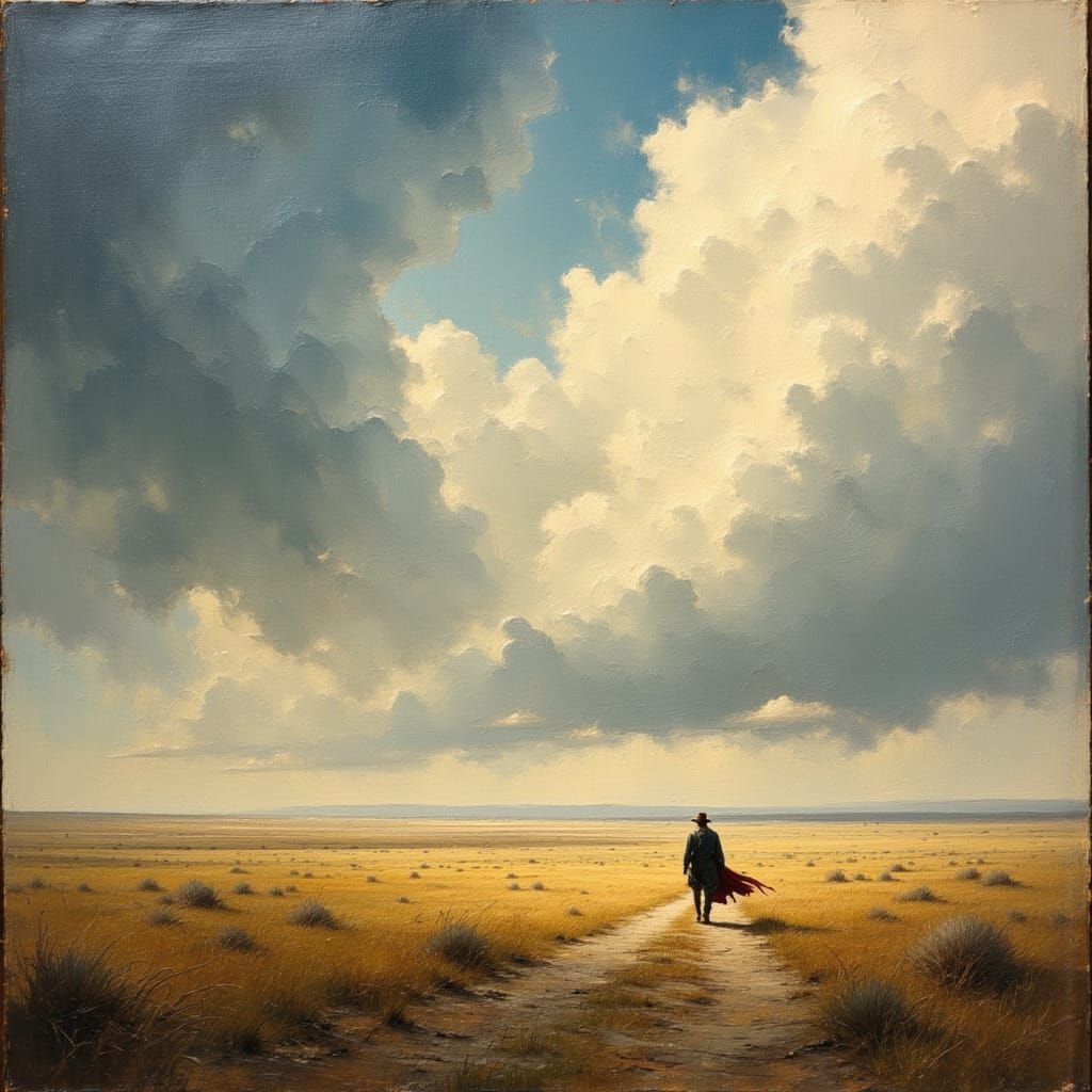 The Way of the Wind as Brushed Oil Painting