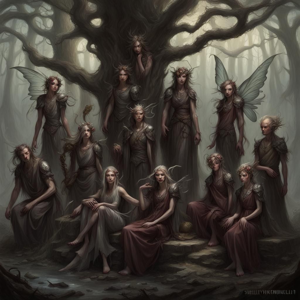 Sinister Unseelie Court of Dark Fairies