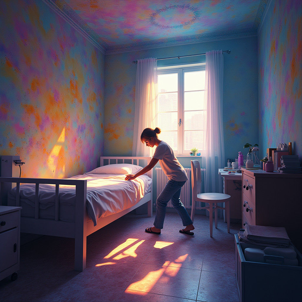 Dreamy Transfer: Hip Fracture Recovery in Surreal Art