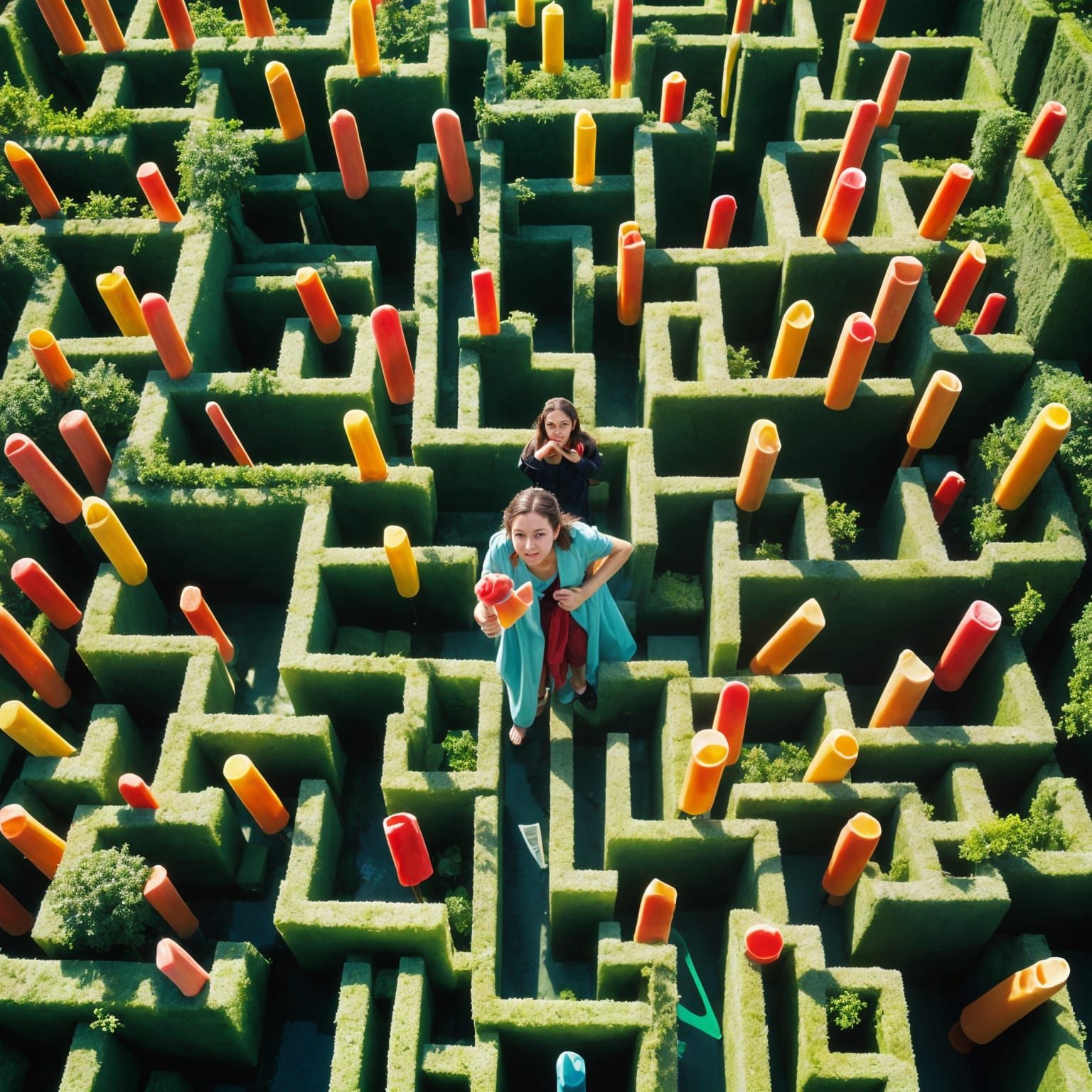 Popsicle Hedge Maze: A Sweet Surreal Landscape