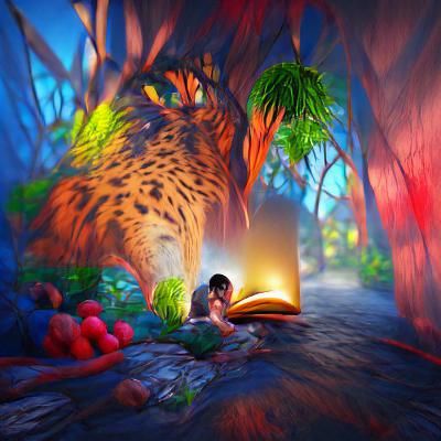 Jungle Book Storybook Illustration in Hyperrealism