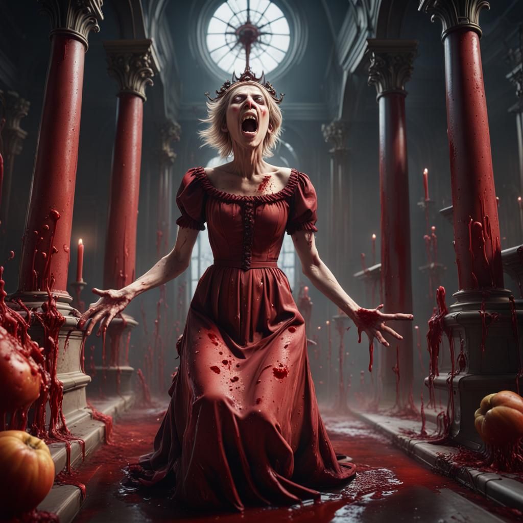 Bloody Mary Phasing Through Reality in Matte Painting