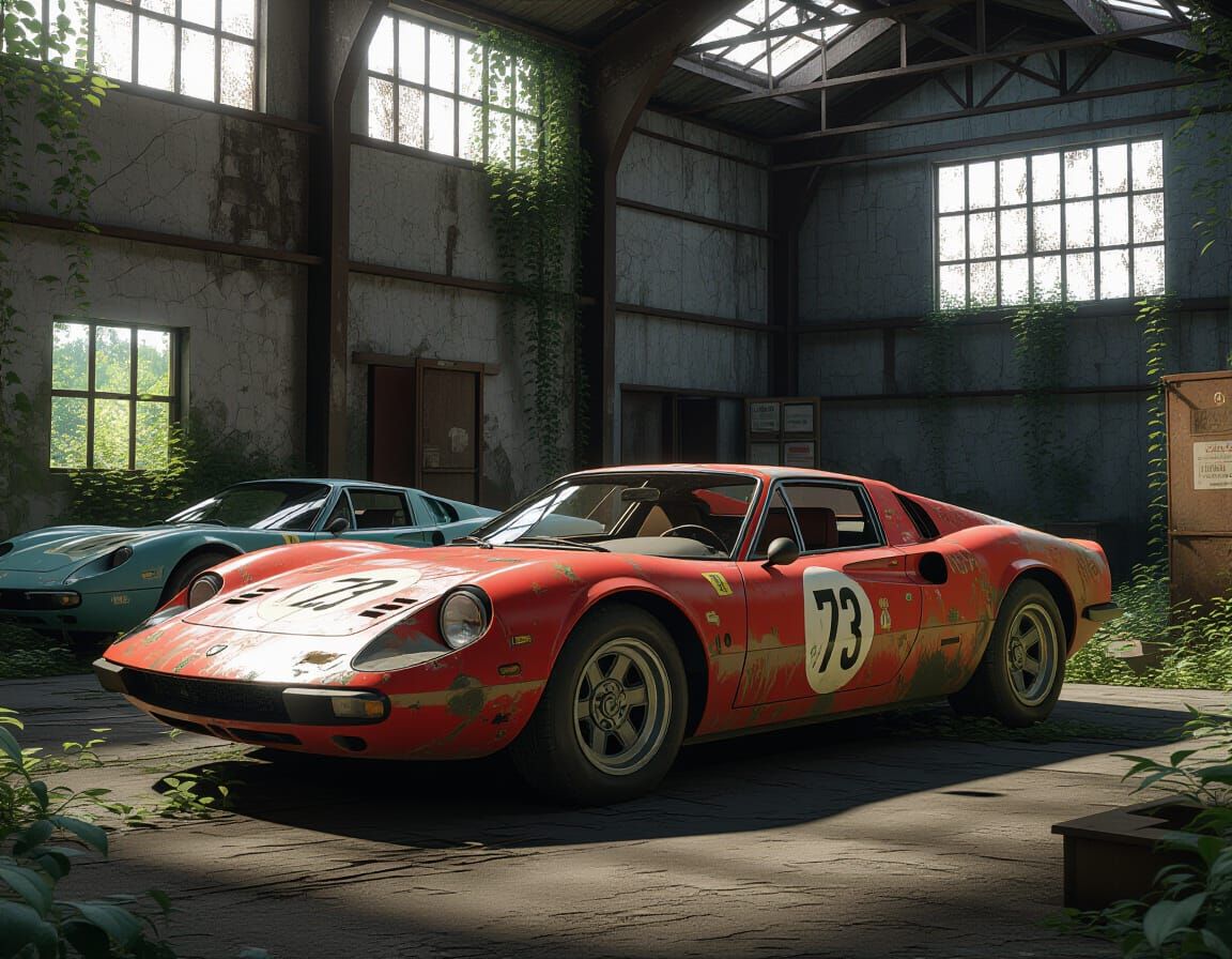 Abandoned 1960s Italian Sports Cars in Factory