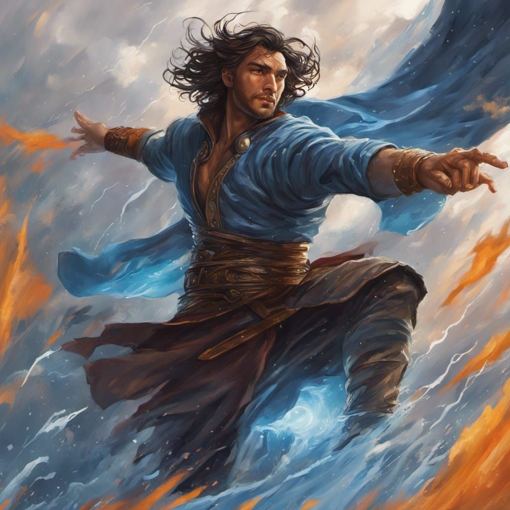 Kaladin Stormblessed in Flight: Hyperrealistic Concept Art