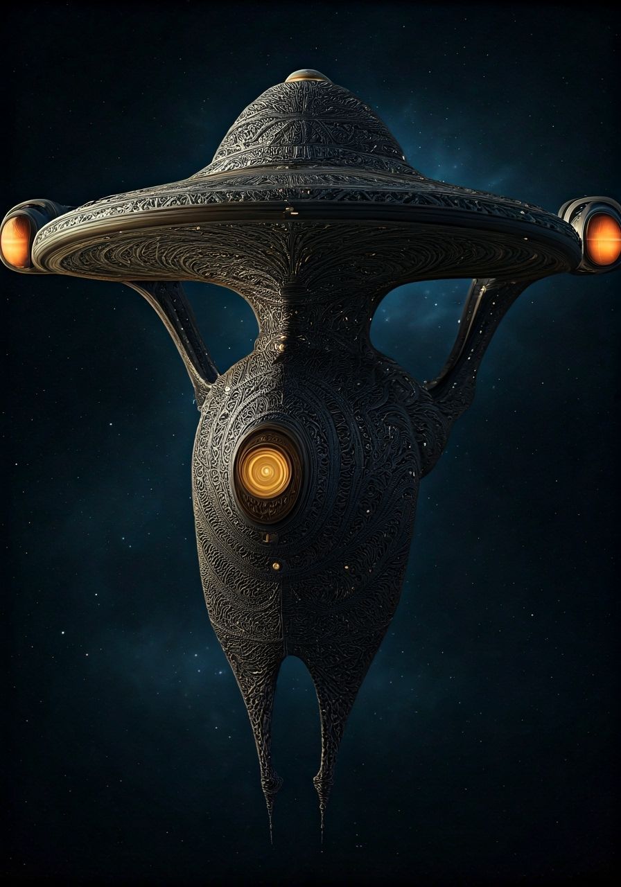 Argentine Starship Enterprise in Hyperrealistic Digital Matt...