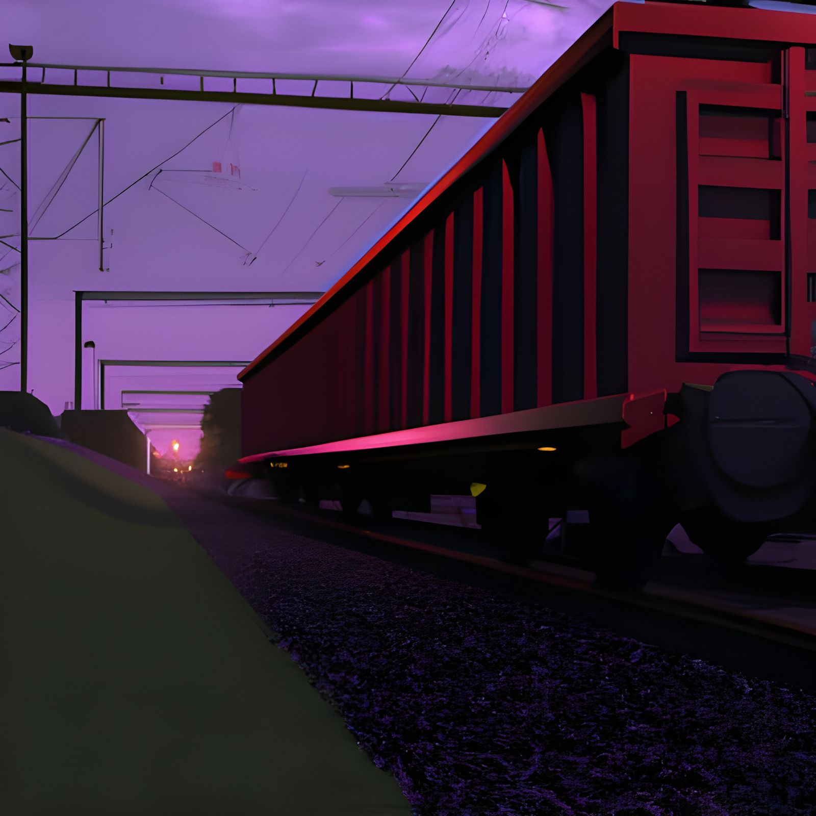 Evening Train to Transcentral: Photorealistic 8K