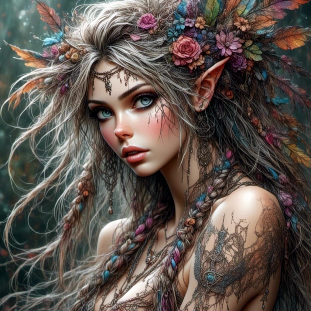 Surreal Fantasy Woman in a Breathtaking Landscape