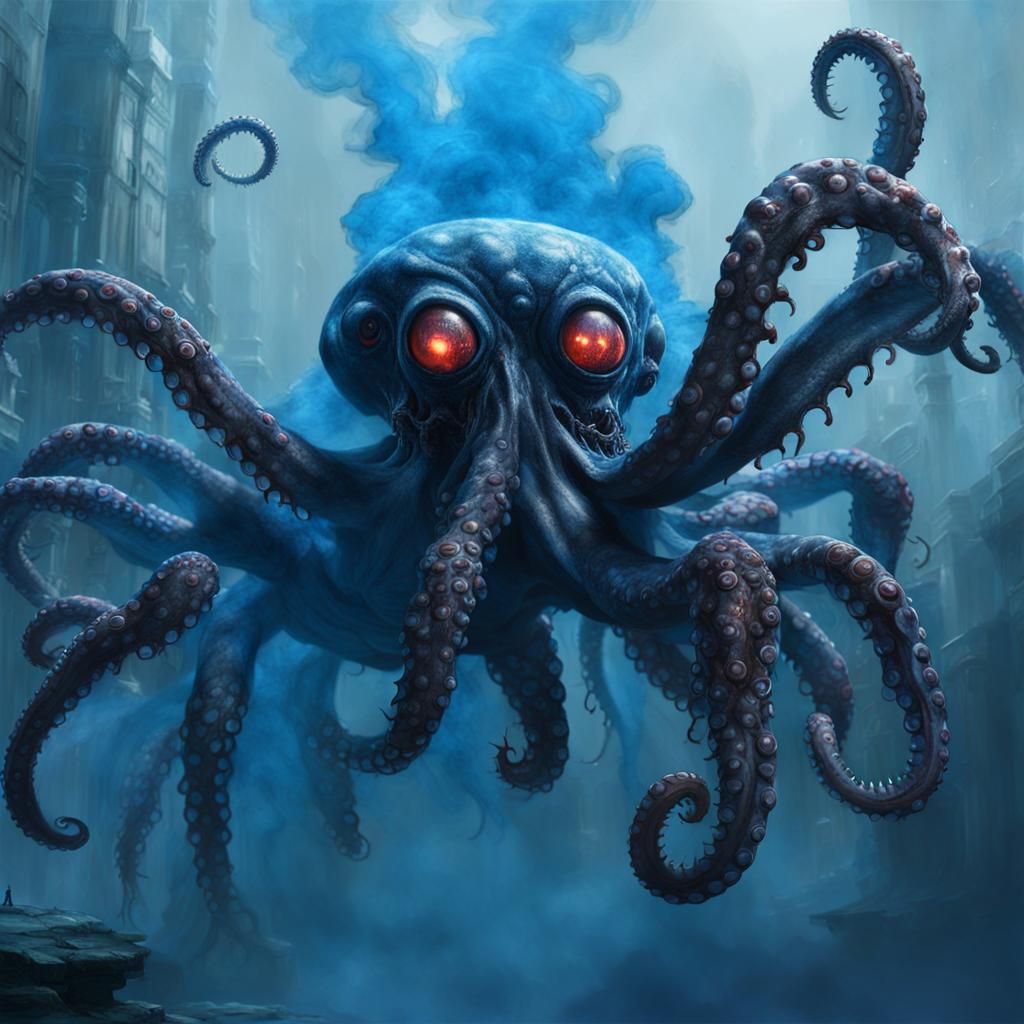 Spider-Octopus Demon in Hyperrealistic Digital Art