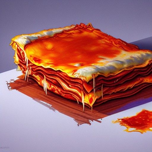 Garfield Eats Lasagna: Hyperrealistic Sci-Fi Fusion