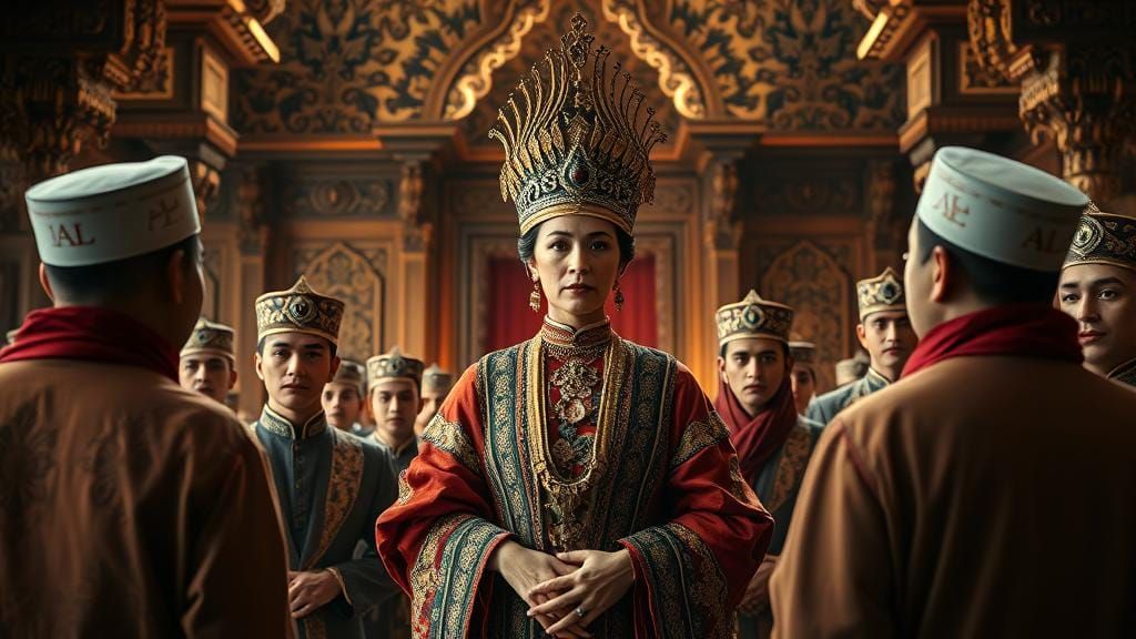 Aceh Queen Instructs Scholars in Royal Court