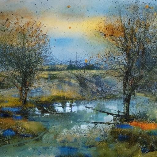 Scottish Autumn Landscape Shines After Rain Shower