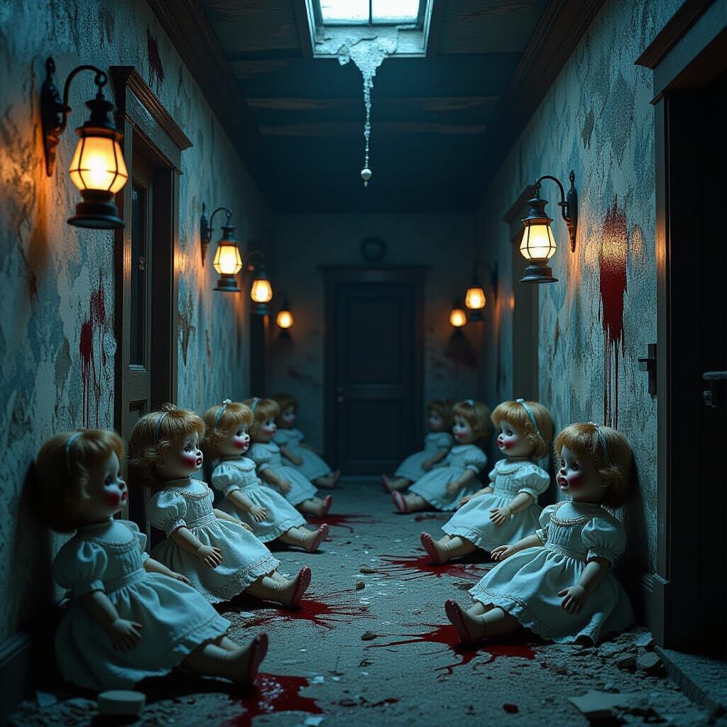 Eerie Abandoned Workshop With Creeping Dolls