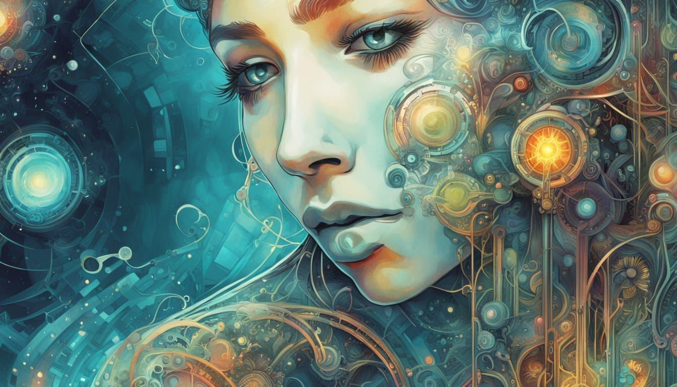 Ethereal Science Fiction Masterpiece in Dreamlike Style