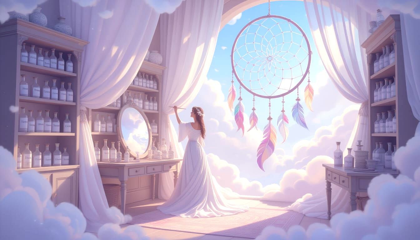 Dream Designer Studio in Clouds, Surreal Fantasy Art