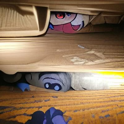 Eerie Shadows Underneath a Bed