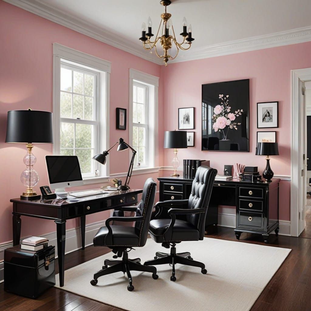 Pastel Chic Office Elegance