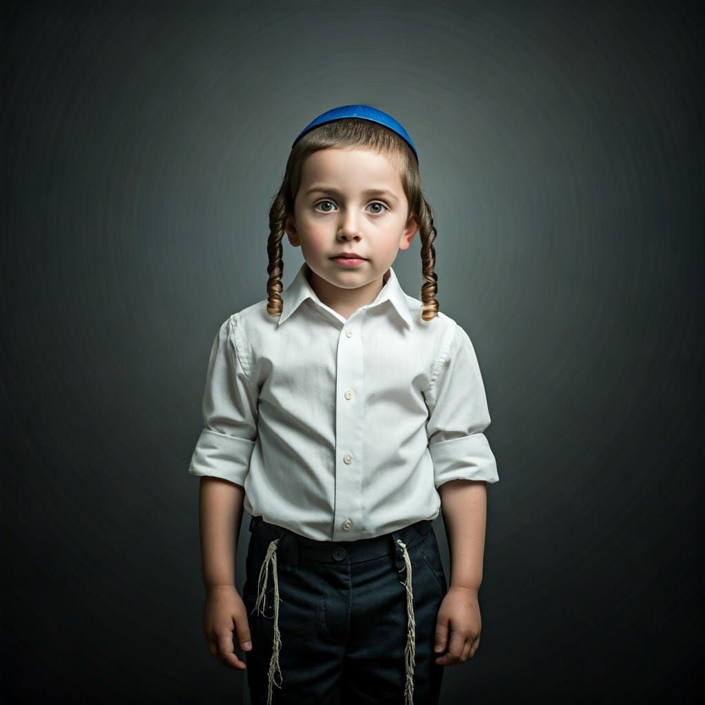 Young Boy with Sidecurls in Dreamlike Art Style